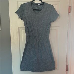 Old Navy Blue and White Stripe Elastic Waist Dress